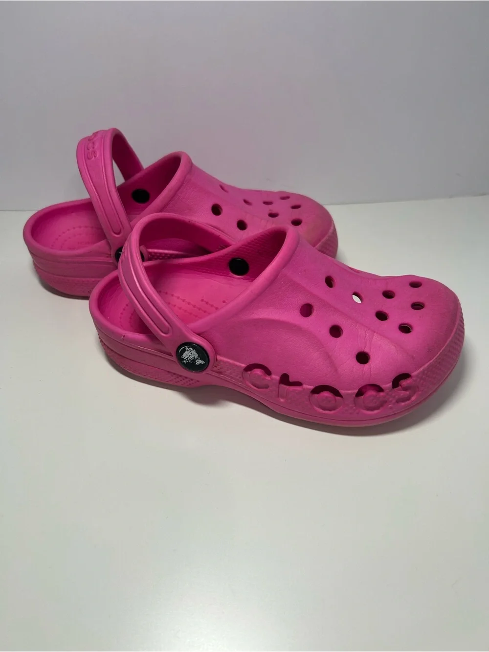 Crocs Kids’ Baya Clog Electric Pink Girls Size C11 Toddler Slip-On Sandals